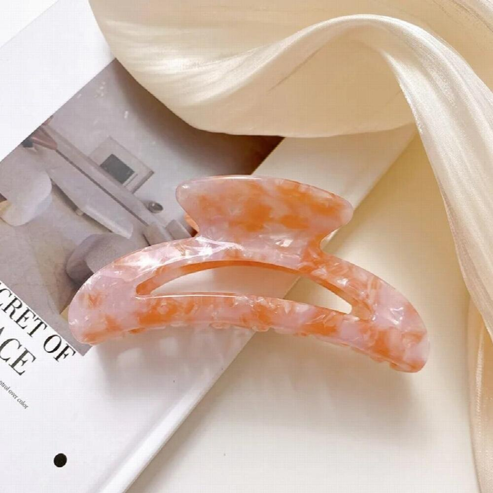 Ins Hair Clips Claw Acetate 10.5cm Half Moon Shape Recyclable Cellulose Shark Hair Claw For Women Girls Gift-image-OPC-PCWPGZY-NEW