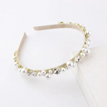 Metal Hair Band Style Metal Thin Strip Headband Flowers Set With Rhinestones Personality Hair Accessories Hairpin 883