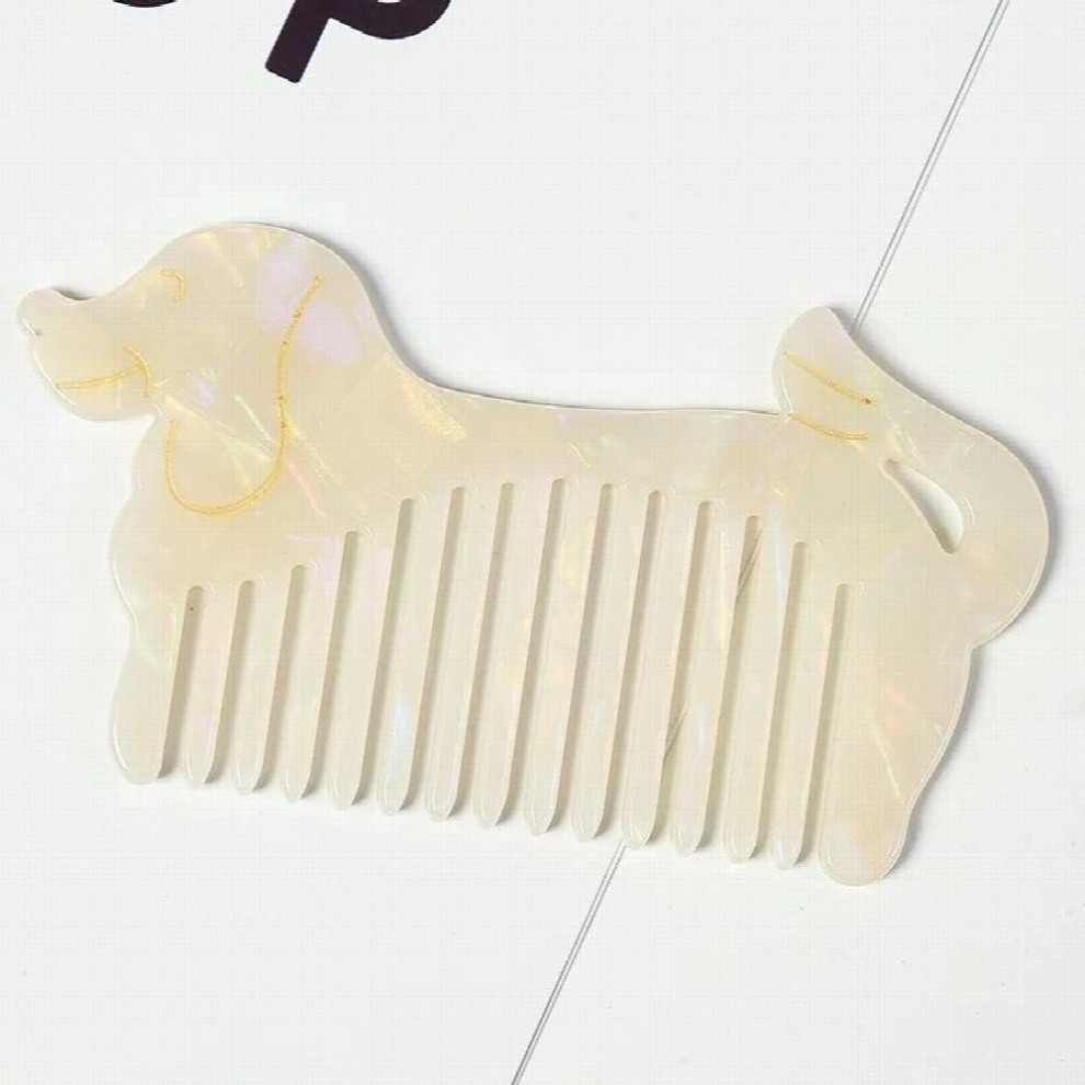 Korea And Japan Hair Comb Acetic Acid Sheet Portable Hair Comb Hollow Out Puppy Wide Tooth Comb Female
