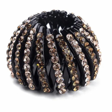 Bling Bling Round Hair Clip Crystal Sparkling Rhinestones Claw Hairwear Ponytail hair Accessories female women