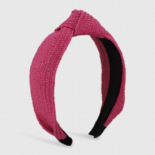 Women Hairband Straw Weaving Knotted Headband Bohemian Raffia Wide Center Cross Hair Hoop Bezel Hair Accessories