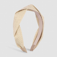 Bohemian Summer Straw Woven Braided Headband for Women Cross Hair Hoop Raffia Bezel Hairband Hair Accessories Headwear