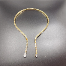 Hair Accessories Crystal Hair Band Water Drop Pendant Bridal Headwear Rhinestone Headband for Women Hair Jewelry