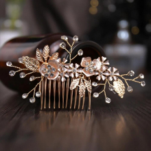 Flower Hair Combs Clips Wedding Hair Accessories Hair Ornaments Girl Crystal Women Hairpin Brides Hair Jewelry Gift