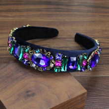 Vintage Baroque Royal Crystal Bride Headband Rhinestone Hairband For Women Girls Wedding Hair Jewelry