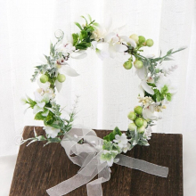 Wedding Flower Wreath Tiaras Headband Floral Garlands Hairband Hair Accessories Leaves Bridal Hair Ornaments