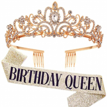 Birthday Queen Crown And Sash Set Party Supplies