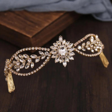 Hair Accessories Rhinestone Tassel Decoration Hair Band for Women Party good-looking Women Party LL@17