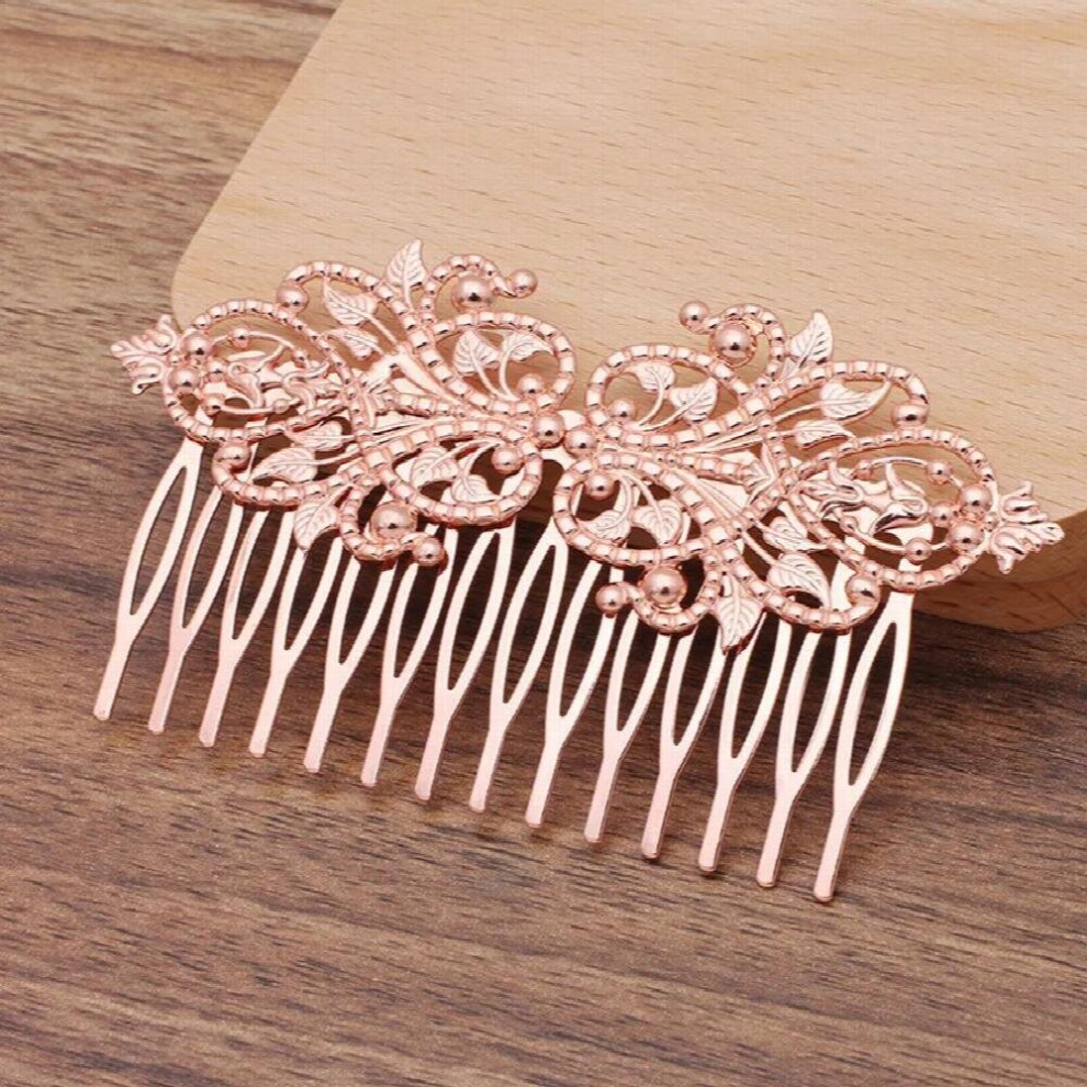 5 PCS 95*55mm Vintage 14 Teeth Hair Combs Setting Metal Hair Comb Wedding Hairwear Accessories For Jewelry Making