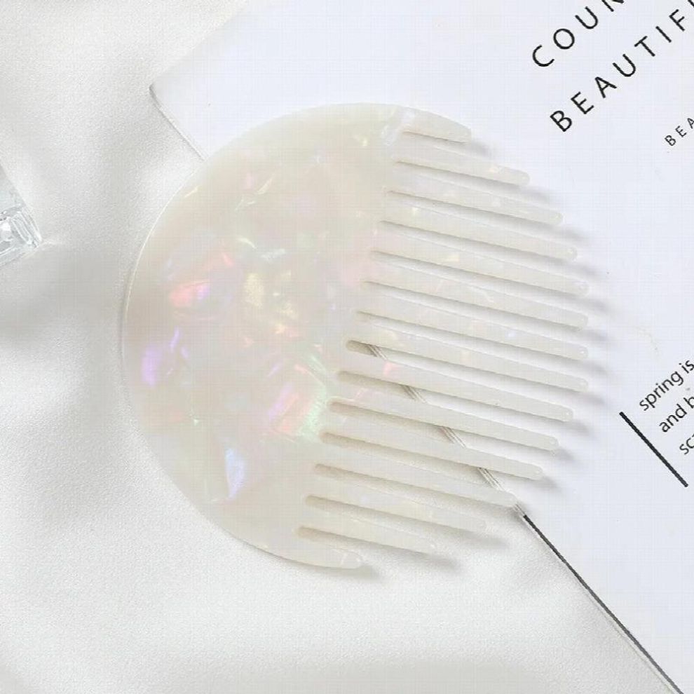 European And American Headdress 10.5CM Acetic Acid Sheet Antistatic Comb Girl Lovely Round Marble Hair Comb