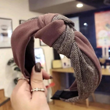 Japan Style Contrast Hair Knotted Hair Band For Women Headbands Cotton Hairbands Female Headwear Arrival