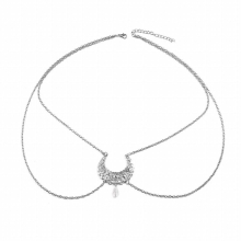 Boho Christmas Head Hair Jewelry Five-pointed Star Moon Natural Stone Chain Crystal Headbands for Women Hair Accessories
