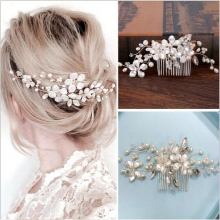 Top Bridal Hair Comb Pom Bridal Hair Accessories Bridesmaid Gift Hair Band Headband For Girl bride Jewelry Headpiece