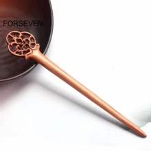 Retro Chinese Hair Sticks Forks Wooden Flower Hairpins Clips Hair Bun Maker for Women Girls Hair Styling Accessories