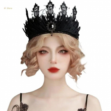 Queen Crown Goth Crown Witch Crown Headpiece Goth Headband Halloween