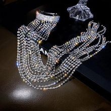 Full Rhinestone Hairpins Headbands For Women Bijoux Long Tassel Crystal Wedding Banquet Bridal Hair Accessories Jewelry Hairpin