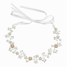 Hand Bead Hair Band Women Flower Wedding Jewelry Bride Wedding Dress Ribbon Hair Accessor
