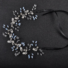 Rhinestone Headbands Women Hair Jewelry Accessories Wedding Bridal Vine Ribbon Hairbands Head Decoration Ornament