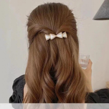 Barrettes Opal Alloy Hairpin Spring Clips Double Layers Bowknot Hair Barrette Boutique Hair Jewelry Newest