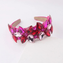 Crystal Headband Big Flower Rhinestone Wide-Brimmed Headband Baroque Broad-Sided Hair Accessories Headwear 918