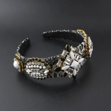 Full Crystal Hairbands Womens Hair Accessories Baroque Padded Head Band Colorful Rhinestone Headband PrincessHeaddress851