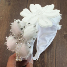 Hair Accessories Inlaid Crystal Rhinestones Big Flower Baroque Hairband For Women Wedding