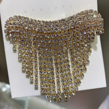 Crystal Barrette Tassel Jewelry Rhinestone Hair Clip for Women Hairpins Headwear Accessories Girls
