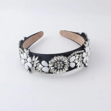 Baroque Geometric Headband Retro Palace Flower Rhinestone Headband 701