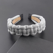 exaggerated braided rope with chain headband ladies party dazzling street hair accessories headwear 931