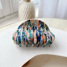 Creative 9.8CM High Retro Printing Personality Graffiti Acrylic Hair Claw Clips For Woman Girls