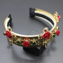 baroque court hair hoop wedding hair accessories cross earrings hoop suit 130