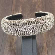 Full Rhinestone Crystal Headband Hair Hoop Vintage Headpiece Prom Party Wedding Ladies Hair Ornament Shinny Jewelry
