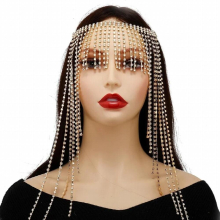 Tassel Crystal Headband Hair Jewelry For Women Vintage Boho Rhinestone Hair Band Chain Bridal Wedding Hair Accessories