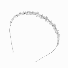 Curves Metal Hair Hoop Temperamental Pearls Stable Crystals Headwear for Women Mother Daughter