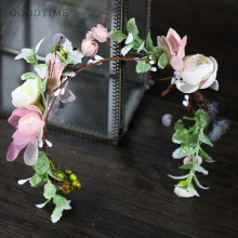 Flower Headband Hairwear Bridal Tiara Crown Lawn wedding Garland Hair Accessories Flower Headbands Floral Head Wreath