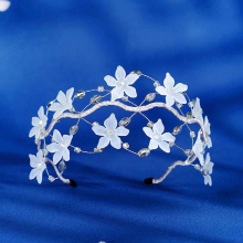 Flower Headbands for Women Wedding Crystal Tiaras and Crowns Bridal Hair Jewelry Party Headpiece Bridesmaid Gift