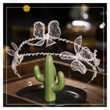 lace butterfly hairband fairy bride wedding accessories mesh hair band for women