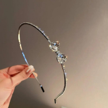Rhinestone Hair Bands Crystal Bowknot Scrunchies Women Hair Accessories Wedding Party Headband Jewelry