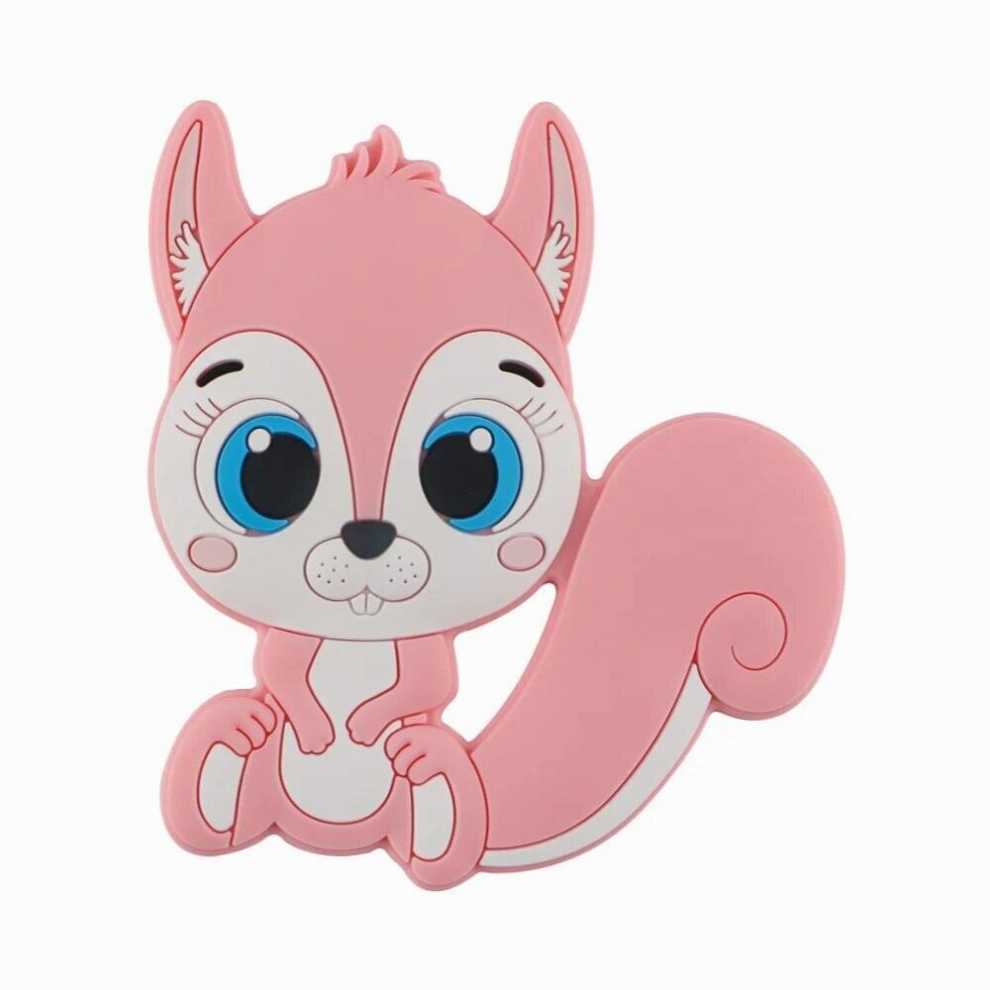 Kovict 1pc Cartoon Animal Baby Silicone Teether Rodent BPA Food Silicone Teeth Nursing Pacifier Clip Silicone Bead