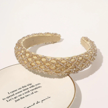 Hot European and American Baroque Crystal Hair Band sponge wide edge headband Rhinestone womens hair band