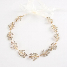 Crystal Brides Hairbands Soft Headbands Bridal Leaves Hair Accessories Crystal Headpieces