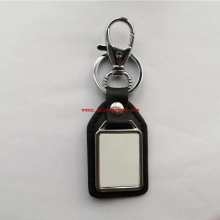 sublimation pu key chains brown round blank key ring hot transfer printing blank diy consumable 15pieces/lot