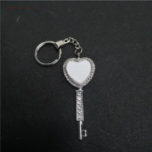 sublimation blank photo key heart keychains ring hot transfer printing jewelry consumables 15pcs/lot