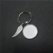 sublimation blank wings keychains key ring heat transfer printing blank diy materials 20pieces/lot