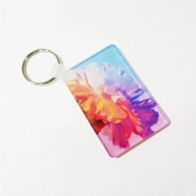 sublimation blank acrylic keychains key ring heat transfer printing blank diy materials 20pcs/lot
