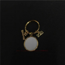sublimation blank Graduation keychains key ring heat transfer printing blank diy materials 20pcs/lot