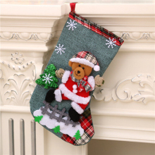 (Bear) Christmas Hanging Stockings Socks Candy Gift Bag