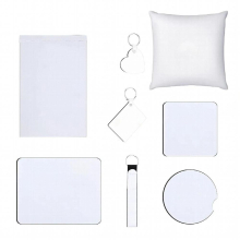 52 Pieces Sublimation Blank Set - DIY Garden Flag, Mouse Pad, Keychain Kit for Sublimation Transfer Heat Press Project Crafts