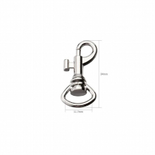 100pcs 34mm Chaveiro Zinc Alloy Snap Hook Key Chain For Keychain DIY Bag Accessories Nickel Plated