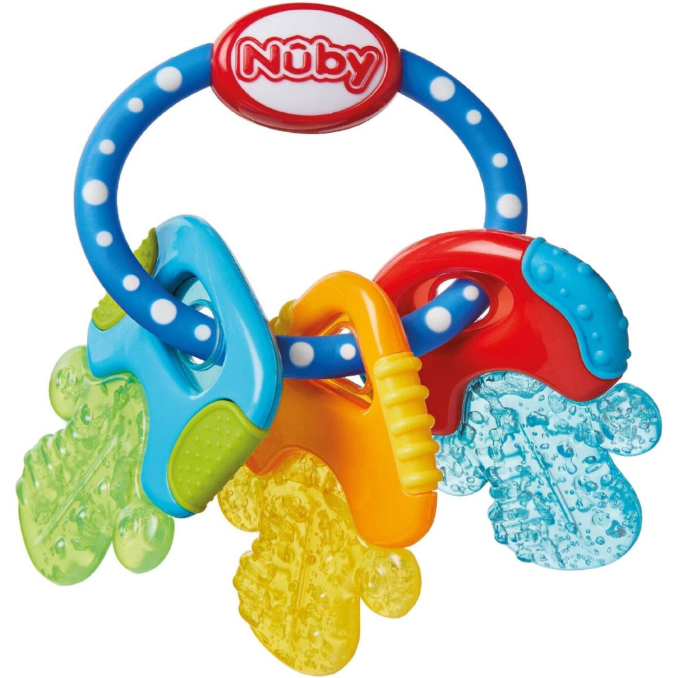 Baby WipesNuby IcyBite Keys Soothing Teether Multiple Teething Surfaces Refrigerator Safe Suitable from 3 Months Plus